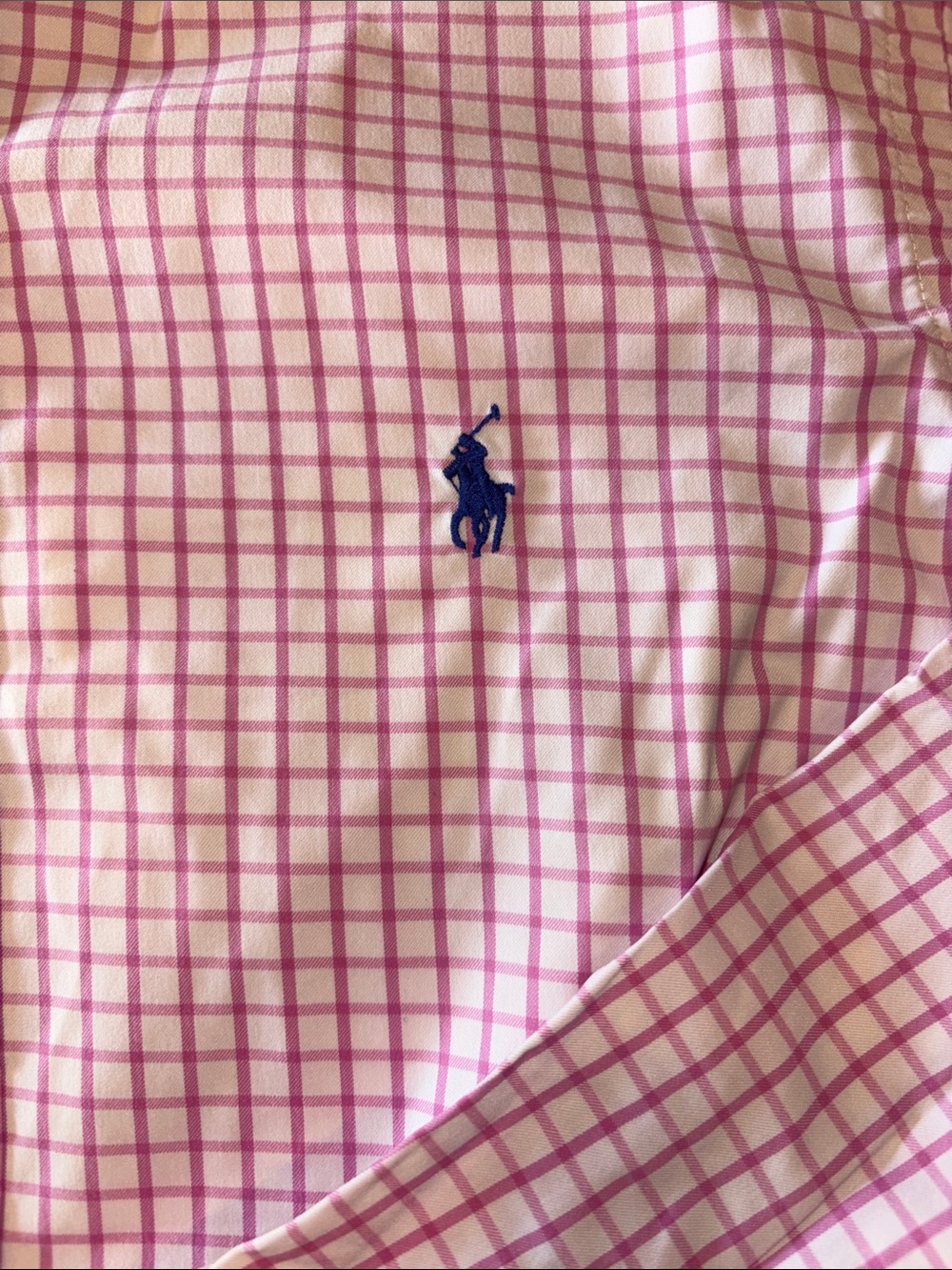 Polo Ralph Lauren Mens S Classic Fit Performance Button Down Shirt Pink Check - Picture 2 of 5